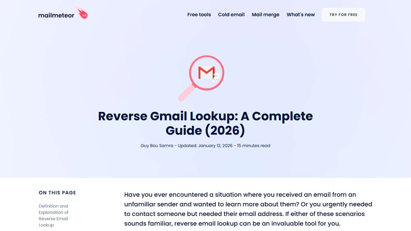Reverse Gmail Lookup: A Complete Guide (2026)