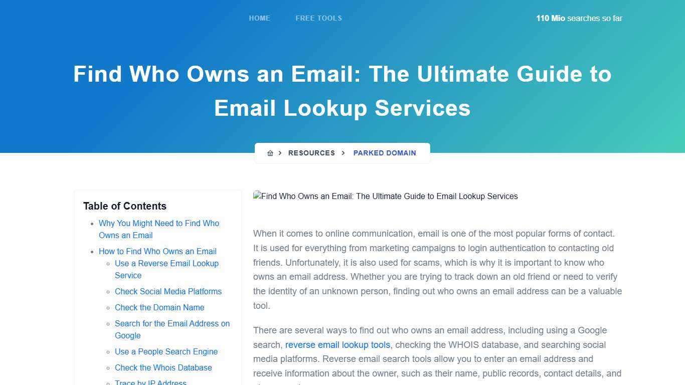 Find Who Owns an Email | Emailsherlock